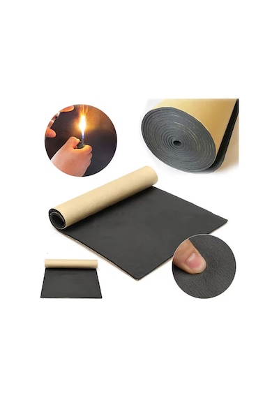 Araç Oto Kauçuk Esaslı 9mm 60cm X 100cm Kendinden Bantlı Yalıtım Malz.