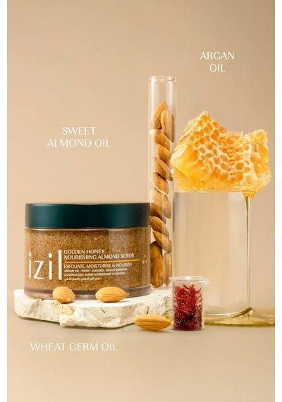 Golden Honey Nourishing Almond Scrub, 210g, Doğal Yüz Ve Vücut Peelingi