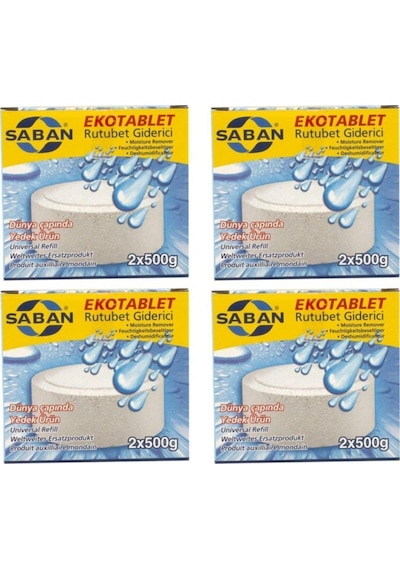 Nem Alıcı Rutubet Giderici Yedek Tablet 4'Lü 2 X 500 Gram Natural