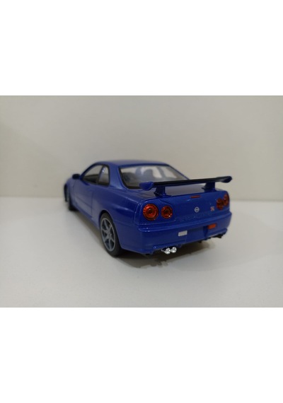 Nissan Skyline Gtr R34 Blue 1 24 Ölçek Model Araba