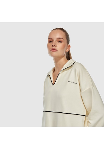 New Balance Nb Lifestyle Kadın Sweatshirt Wnc3402-sst Beyaz