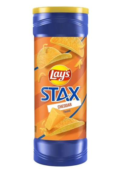 Lays Stax Cheddar Flavored Potato Crisps 155.9g