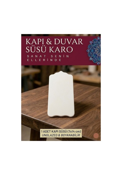 7x14 Cm Kapı Numaralığı Veya Duvar Süsü Çok Amaçlı Boyanabilir Ham Çini Bisküvi