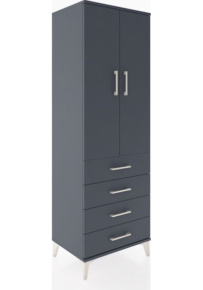Hyperion Dolap Tek Raflı 4 Çekmeceli Tek Askılı 60x44x182 Ant... Antrasit Hyperion Dolap Tek Raflı 4 Çekmeceli Tek Askılı 60x44x182 Ant... Antrasit