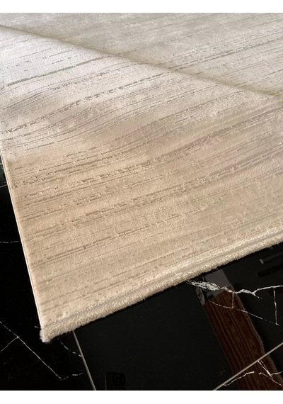 Sanat Halı Doku 3739 Beyaz Düz Modern Salon Halısı