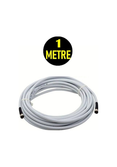 1 Metre Rg6/u4 Full Hd 3d 4k Anten Tv Çanak Uydu Lnb Kablosu 1mt.f Konnektör Takılı Hazır