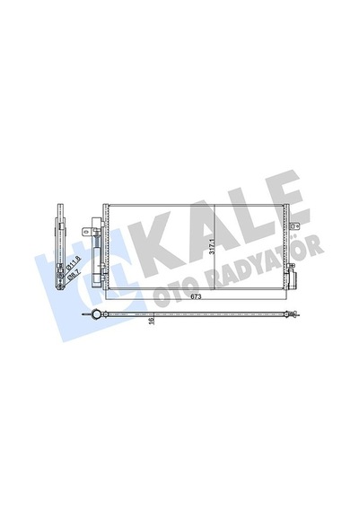 Kale Klıma Radyatoru Chevrolet Aveo T300 1.4 Turbo 11/ 653 317,1x16 Klr-354085