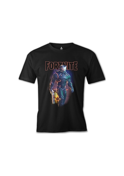 Fortnite - Firegun Siyah Erkek Tshirt Fortnite - Firegun Siyah Erkek Tshirt