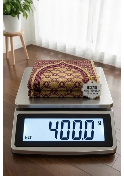 Kadife Püsküllü Seccade Eflatun Çok Renkli