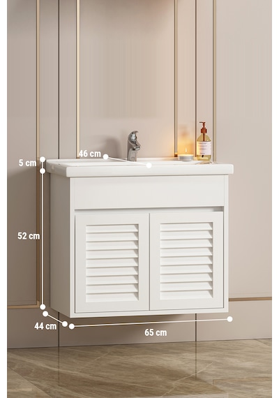 Çuha 65 Cm Beyaz Mdf Panjurlu Asma Banyo Alt Dolabı Beyaz Çuha 65 Cm Beyaz Mdf Panjurlu Asma Banyo Alt Dolabı Beyaz