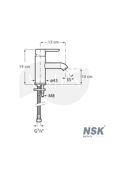 Nsk Özel Seri Lavabo Bataryası - Krom Arkhev0017 Parlak Krom