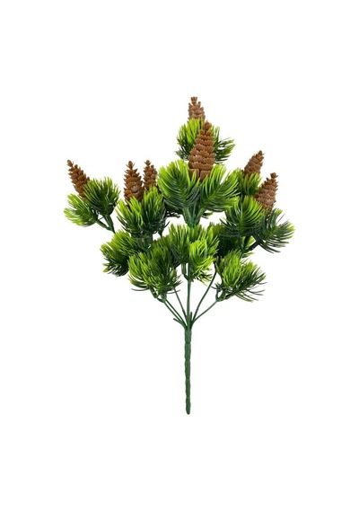 Yapay Çiçek Çam Kozalaklı Demet Yapay Bitki 30 20cm Diğer