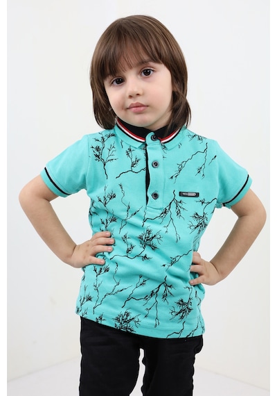 Toontoy Kids Toontoy Erkek Çocuk Baskılı Tişört Su Yeşili