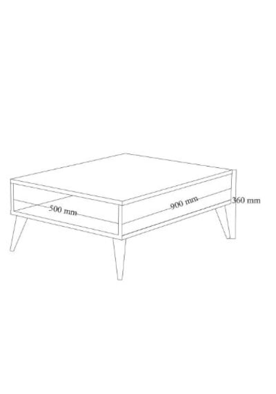 Orta Sehpa Masa Salon Sehpası Lüx Model 90x50x33 Atlantik Çam