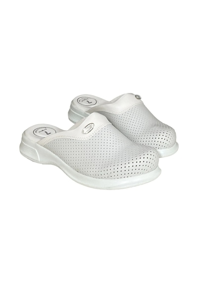7 Noktalı Ortopedik Unisex Doktor-Aşçı Sabo Terlik Beyaz