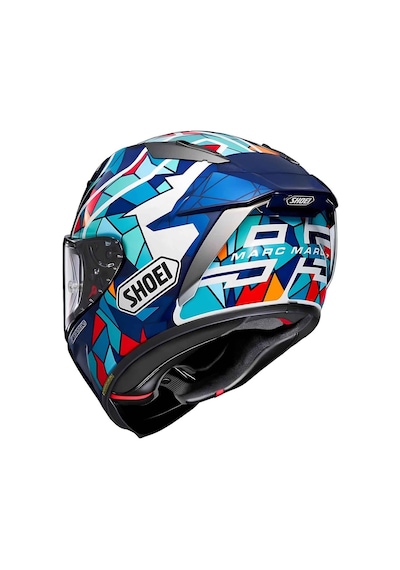 Shoei X-spirit Pro Marquez Barcelona Kapalı Motosiklet Kaskı Mavi - Kırmızı - Beyaz