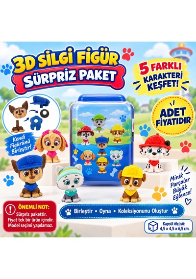 Puzzle Palz 3d Silgi Figür Sürpriz Paket