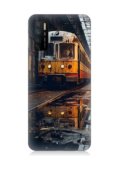 İnfinix Note 7 Lite Uyumlu Eski Metro İstasyonu Ve Tren Desenli Silikon Kılıf