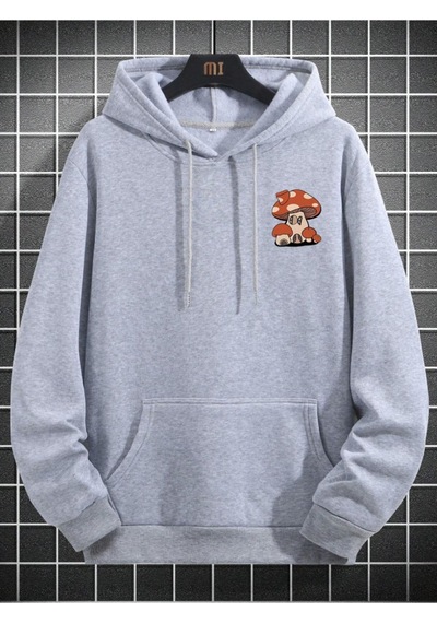 Altamira Unisex Mushroom Baskı Kapüşonlu Sweatshirt 001