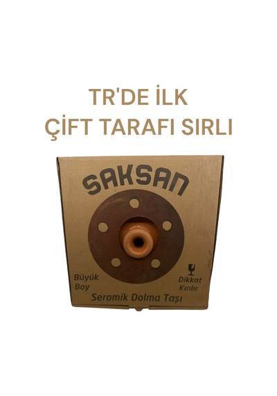 Dolma Taşı Sarma Taşı Kapağı 25 Cm Tam Sırlı Toprak Toprak Kahverengi Diğer