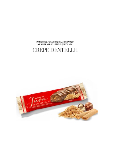 Juva Fındıklı, Kakaolu Ve Krep Kırıklı Sütlü Çikolata Bar, 30g