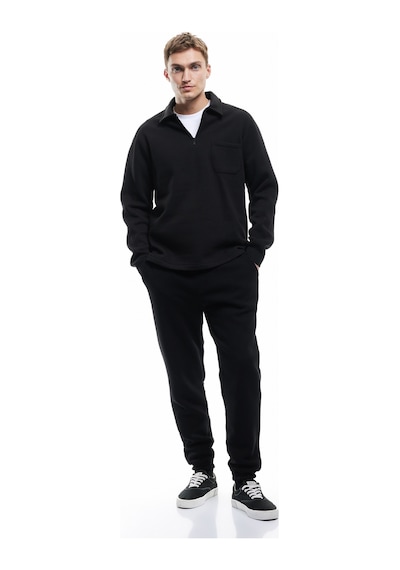 Koton Beli Bağcıklı Şardonlu Cep Detaylı Jogger Eşofman Altı Siyah 6wam40013mk Siyah
