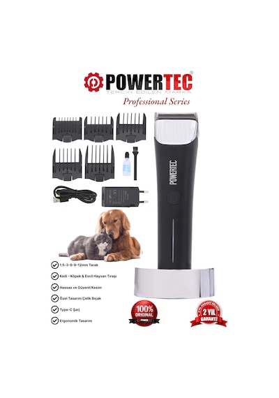 Powertec TR-9100 Kedi & Köpek Tıraş Makinesi