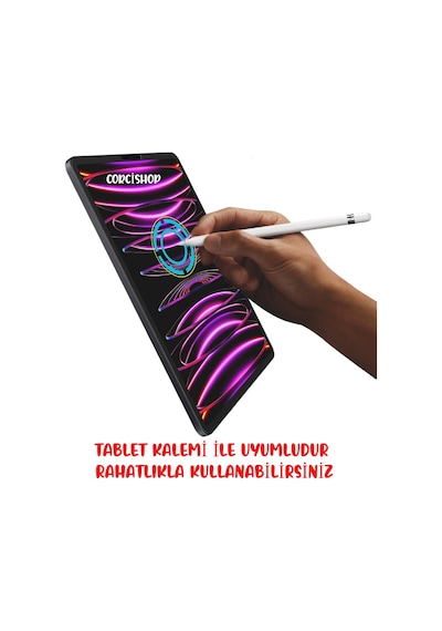 Samsung Galaxy Tab Active Pro T547 İle Uyumlu Kırılmaz Tablet Temperli Cam Ekran Koruyucu