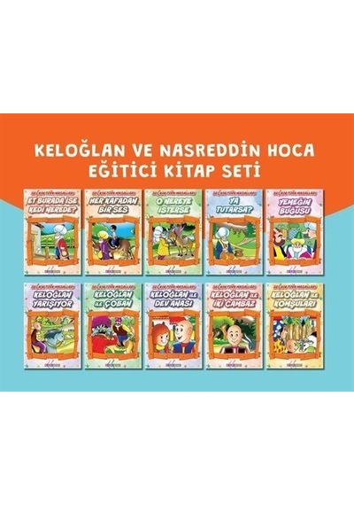 Keloğlan Ve Nasreddin Hoca Eğitici Kitap Seti 10 Kitap
