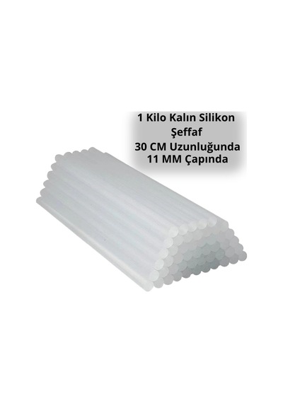 Mum Kalın Sıcak Silikon Tabanca Mumu Çubukları 1 Kilo Kalın Kaliteli 30 Cm Uzunluk 11 Mm Çap