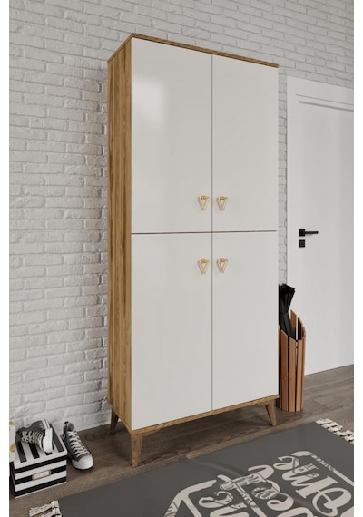 Simple Sp4190 Ayakkabılık 4 Kapaklı Mutfak Dolabı Balkon Dolabı Kiler Banyo Dolabı Çok Amaçlı Dolap Ekru Ceviz Simple Sp4190 Ayakkabılık 4 Kapaklı Mutfak Dolabı Balkon Dolabı Kiler Banyo Dolabı Çok Amaçlı Dolap Ekru Ceviz