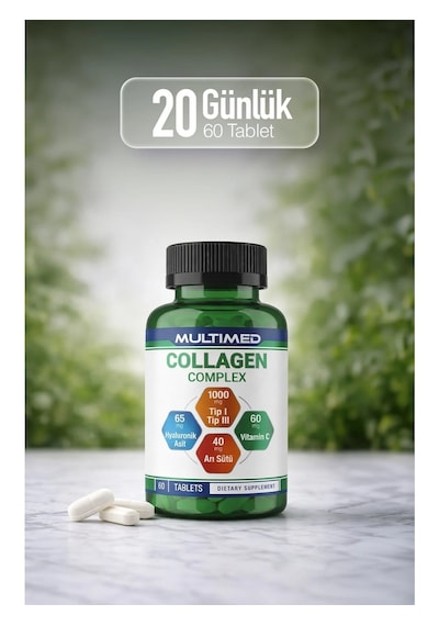 Multimed Kolajen 1000 Mg Cilt Elastikiyeti & Eklem Destek Formülü 60 Tablet