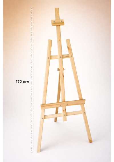 Samor Sanat Ayarlanabilir Ahşap Premium Seri Şövale 172 Cm Profesyonel Kullanım