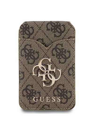 Guess Aynalı Magnetik Kartlık Metal Büyük 4g Logolu Ve Standlı Kahverengi