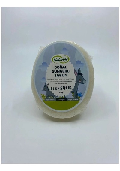 Naturlife Süngerli Sabun Eşek Sütlü 100gr Eşek Sütü