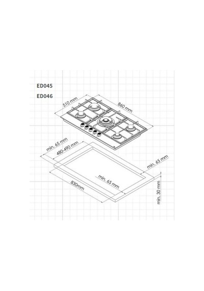 Ferre ED045 90 CM Woklu Ankastre Ocak