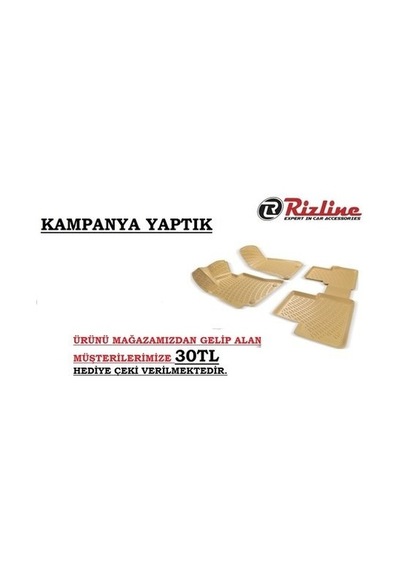 Ford Fiesta 2009-2012 3D Havuzlu Bej Paspas Rizline Drs
