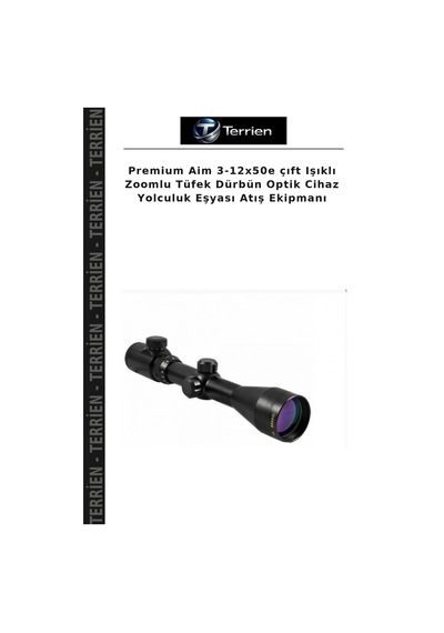Premium Aim 3-12x50e Çıft Işıklı Zoomlu Dürbün Optik Cihaz Yolculuk Eşyası Atış Ekipmanı Diğer