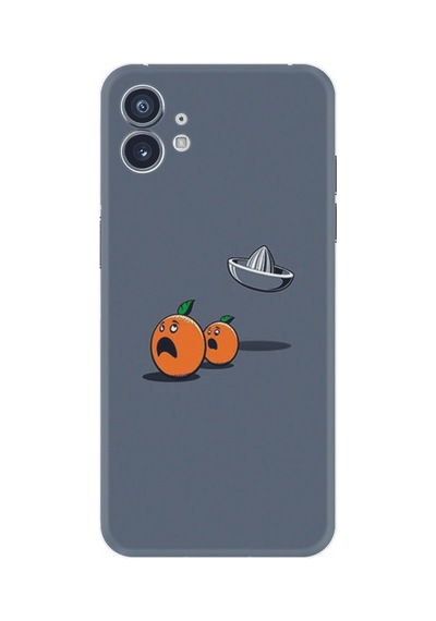 Nothing Phone 2 Kılıf Desenli Silikon Orange Escape 1374