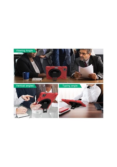 Apple iPad Uyumlu, Pro11 2021-2020-2018 Kılıf Shockproof 3 Katmanlı Standlı Zırh Kılıf Kalem Yerli- 5775