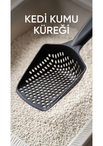 Kedi Kumu Eleme Küreği, İnce Taneli Kum Ayırıcı Ve Temizlik Aracı
