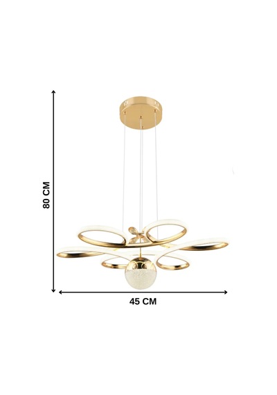 Yonca Modern Gold Avize Yatak Odası - Hol - Salon Gold