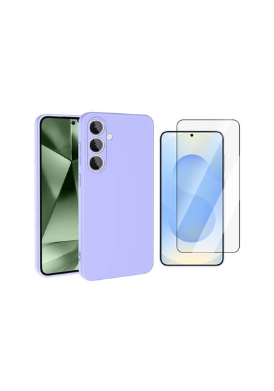 Vendas Samsung Uyumlu Galaxy A36 Kılıf Zore Mara Lansman Kapak + Hayalet Ekran Koruyucu Lila