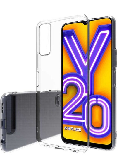 Vivo Y20s Kılıf Zore Süper Silikon Kapak Renksiz