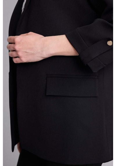 Defacto Regular Fıt Ceket Yaka Blazer Ceket G7818ax26spbk81 Siyah-bk81