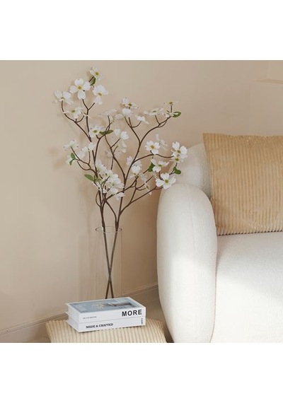 Ikea Smycka Yapay Çiçek, Beyaz, 100 Cm, Kızılcık Ağacı