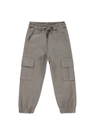 Civil Boys Bel Paça Lastikli Kargo Cepli 2-5 Yaş Pantolon - Gri Açık Gri