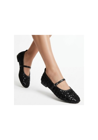 Mysshoes Dunte Siyah Tül Babet Ayakkabı siyah