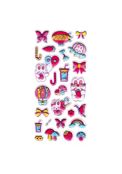 Sticker Kabartmalı Stiker Defter Planlayıcı Etiket Lde024 -19x9cm - Tavşan Balon