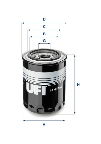 Ufi Yağ Filtresi H100 Starex H1 23.472.00